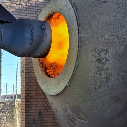 شعله متمرکز مشعل جت پریمیکس گازافروز در نصب صنعتی